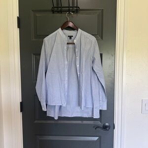 Ann Taylor Women’s  Light Blue Pin Stripe Button-Up Jacket